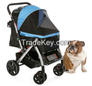 PET ROVERâ¢ Premium Stroller for Small/Medium/Large Dogs, Cats and Pets (Blue)