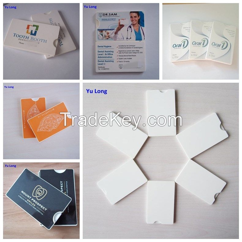 FDA Approval Credit card PTFE dental floss with custom logo print