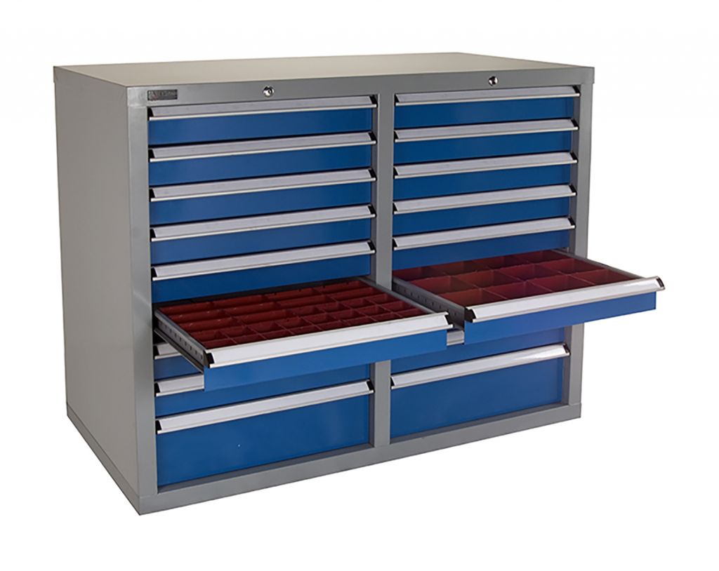 SanJi-First  Tool Cabinet, Central locking system ,Blue+Gray+ Red,Bearing A/B tabletop optional,Can be customized 