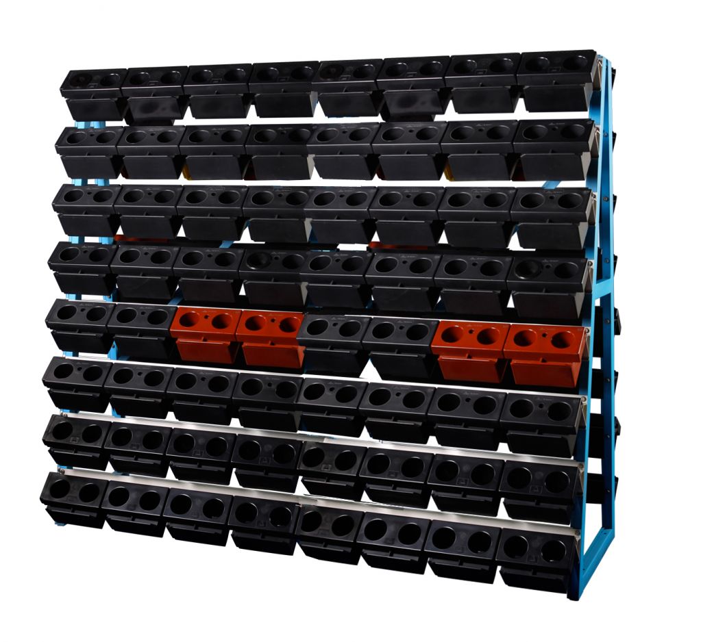 SanJi-First CNC Tool Rack,Double oblique Large capacity, safe placement,Blue  Can be customized   