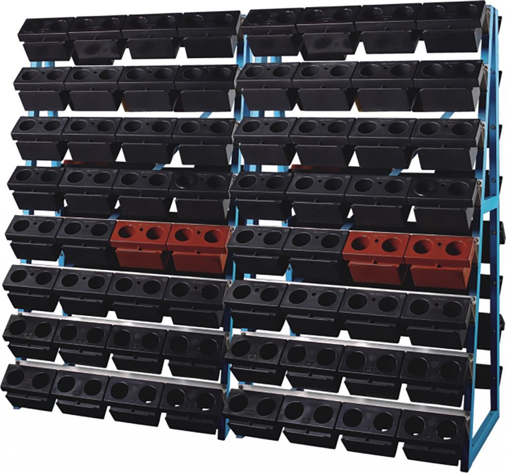 SanJi-First CNC Tool Rack,Double oblique Large capacity, safe placement,Blue  Can be customized   