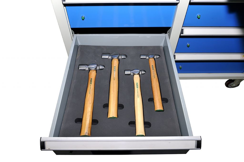 SanJi-First Standard Workbench 50mm(1.97in) Finger-Joined Wooden Desktop,Blue+Gray+ Red Bearing Aï¼tabletop optional,Can be customizedï¼