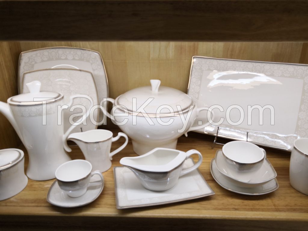 bone china tableware , bone china dinner set, ceramic tableware, dinner set