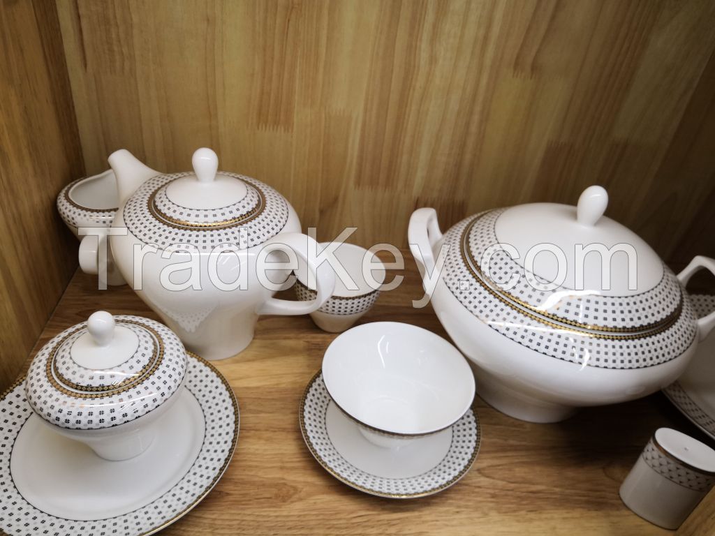 Bone China Dinner Set, Bone China, Ceramic Tableware, Bone China Tableware, Tableware