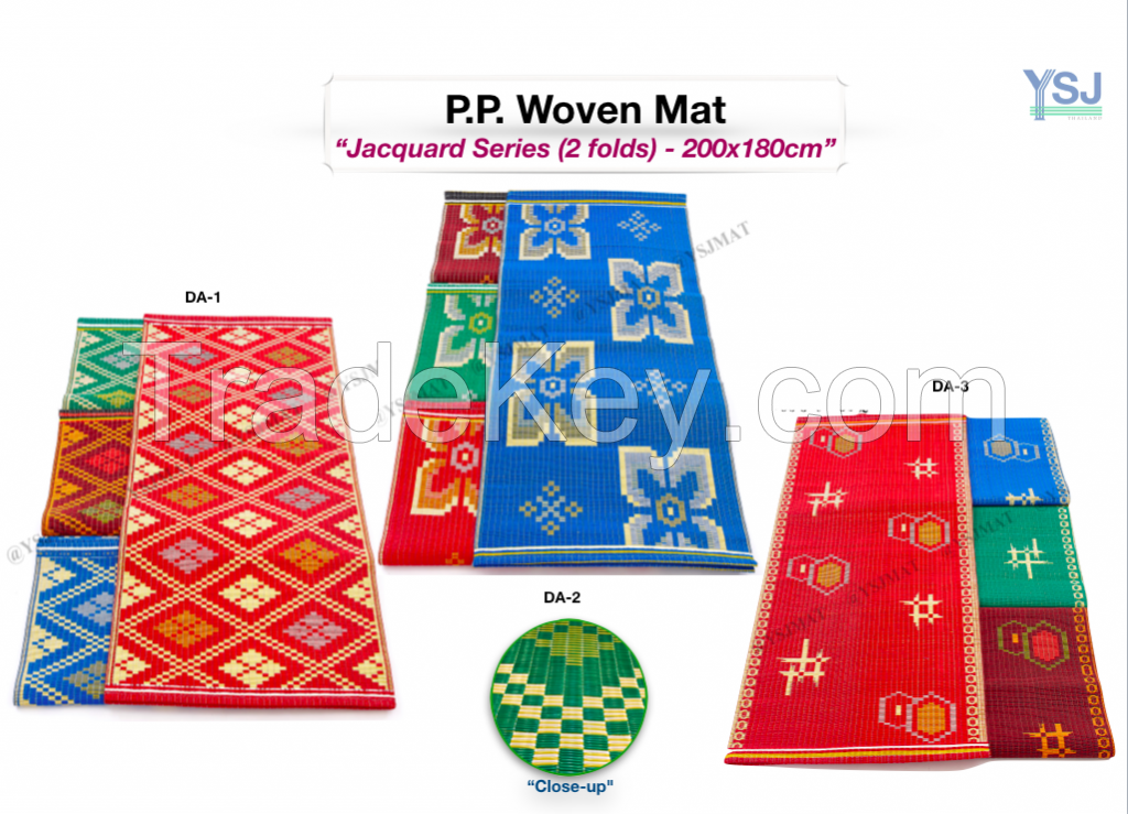 PP woven Mat - 2 pieces folded (180x200cm)