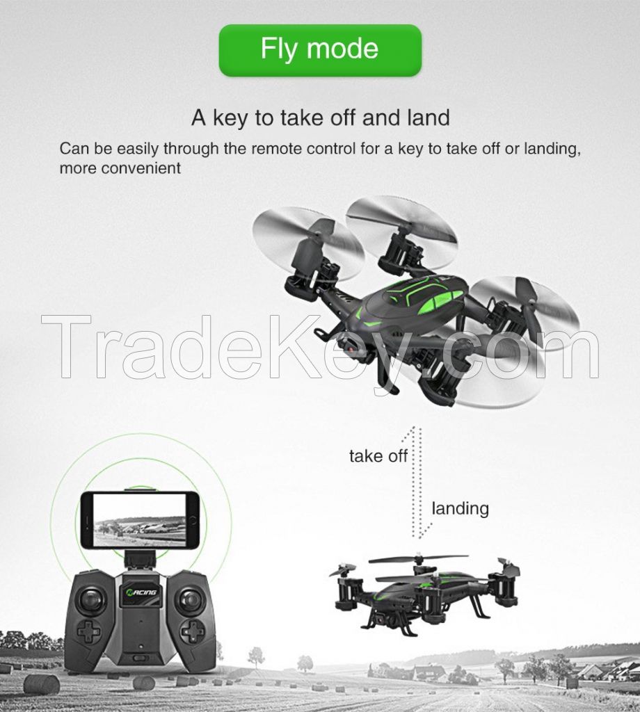 Rc Drone 2.4ghz Off Road Flying Car Remote Control Quadcopter With Wifi Camera And Altitude Hold Function Battery Included