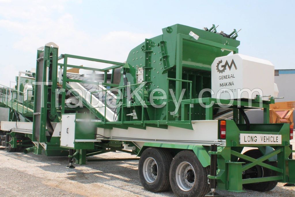 GNR - MC110 Mobile Crusher washing and Screening Plant consists of two chassis.