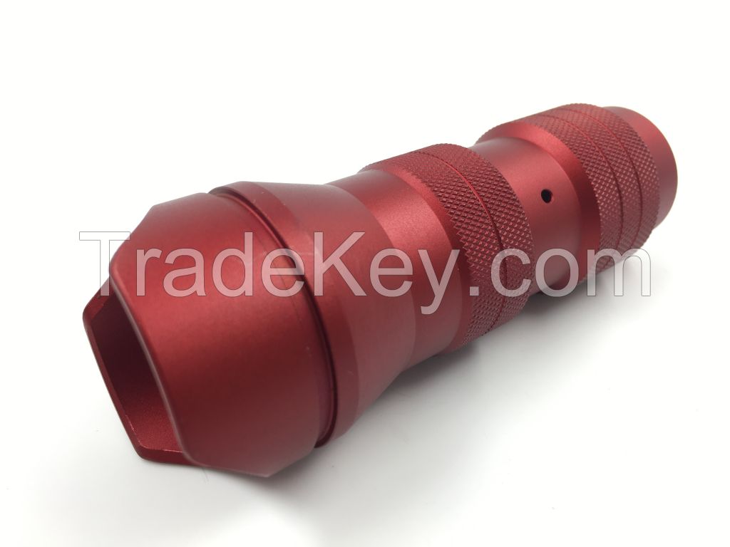 CNC Turning and Milling Oxide Red Aluminum Handles for Garden Tools