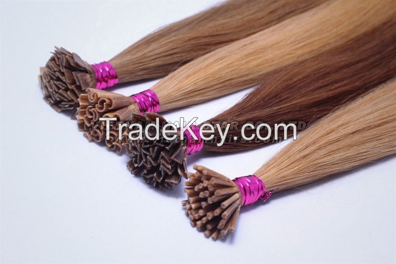 Pre-bonded Keratin Hair Extensions (Stick/I-tip, Nail/U-tip, V-tip, Flat/F-tip)