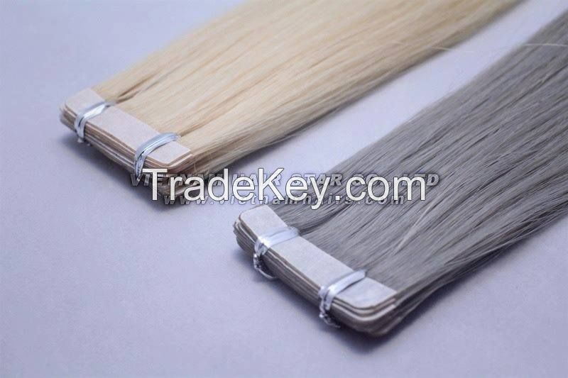 High Quality Color PU Tape Human Hair Tape-In Extensions 100% Human Hair Remy PU Tape