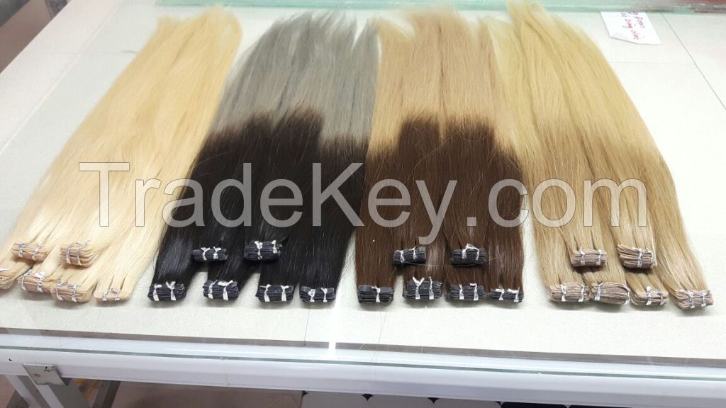 Wholesale Viet Nam Virgin Cuticle Human PU M-Tip Hair Extensions