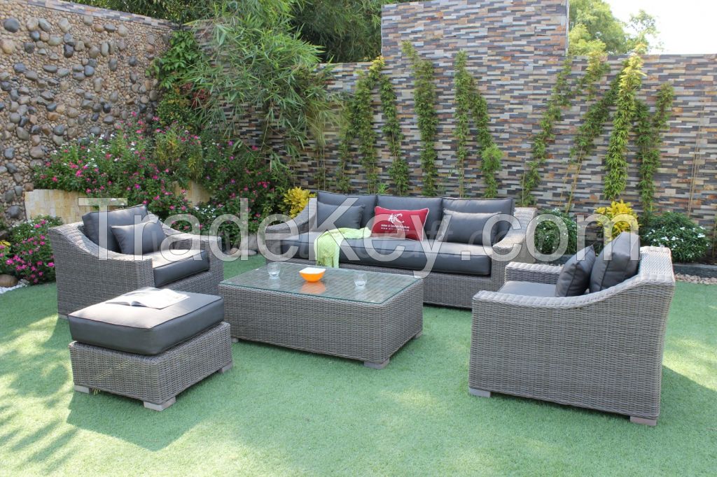 Poly Rattan Round Sofa Sets