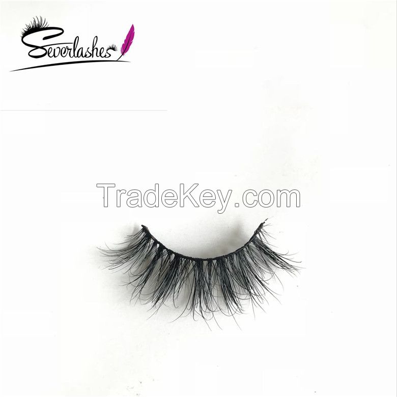 Severlashes 3D Multi layered mink lashes wholesale with clear brand an