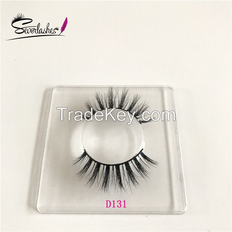 Severlashes 3D Multi layered mink lashes wholesale with clear brand an