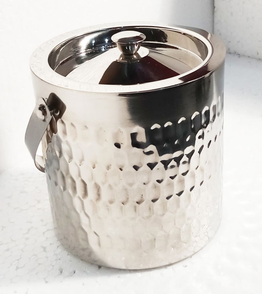 Graminheet Stainless Steel Ice Bucket 1500ml with Hummer Crafted