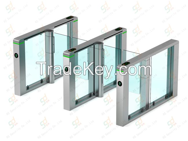 security glass turnstile gate system