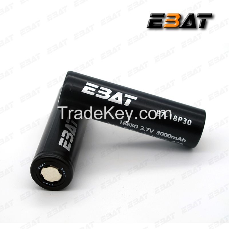 EBAT 18650 3000mAh 42A 3.7V High Drain Vape Battery