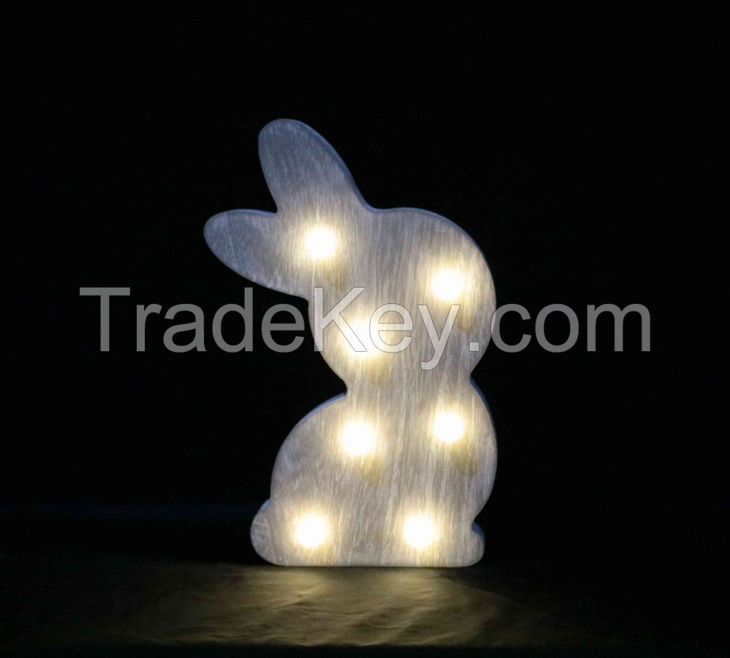 wooden kids gift easter ornament table lamp night light