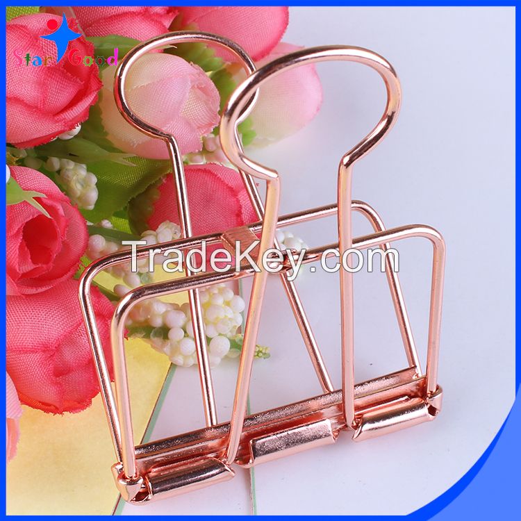 rose gold wire binder clip