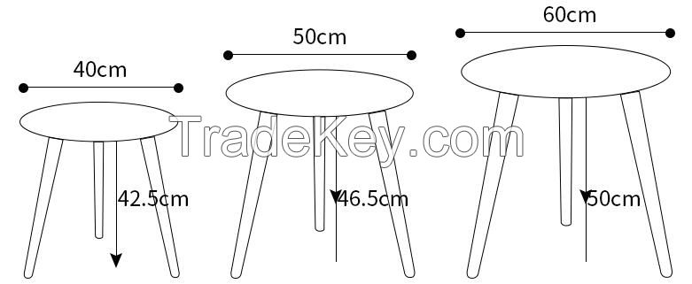 morden round small coffee wood table