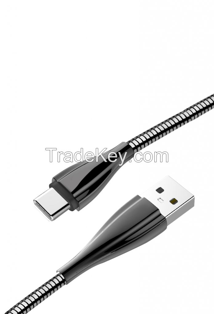 Millionwell Zinc Alloy Super Quality Metal Spring USB Cable