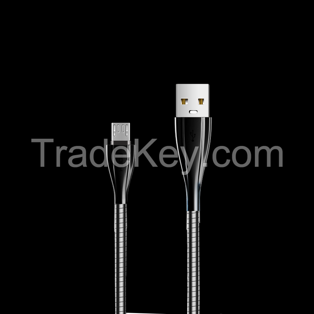 Millionwell Zinc Alloy Super Quality Metal Spring USB Cable