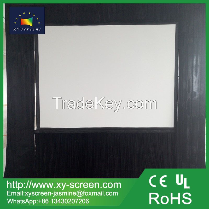 300inch large folding projector projection screen with drapes video projector screen for Plenary Lectures