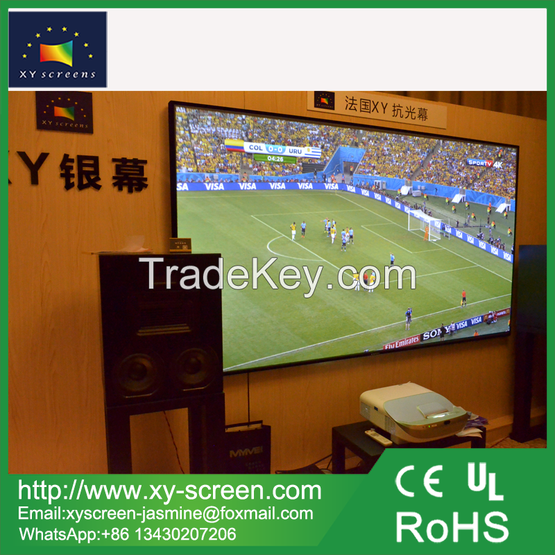 100'' 16:9 home type size narrow frame fixed projection screen home theater screen use for short focus projector