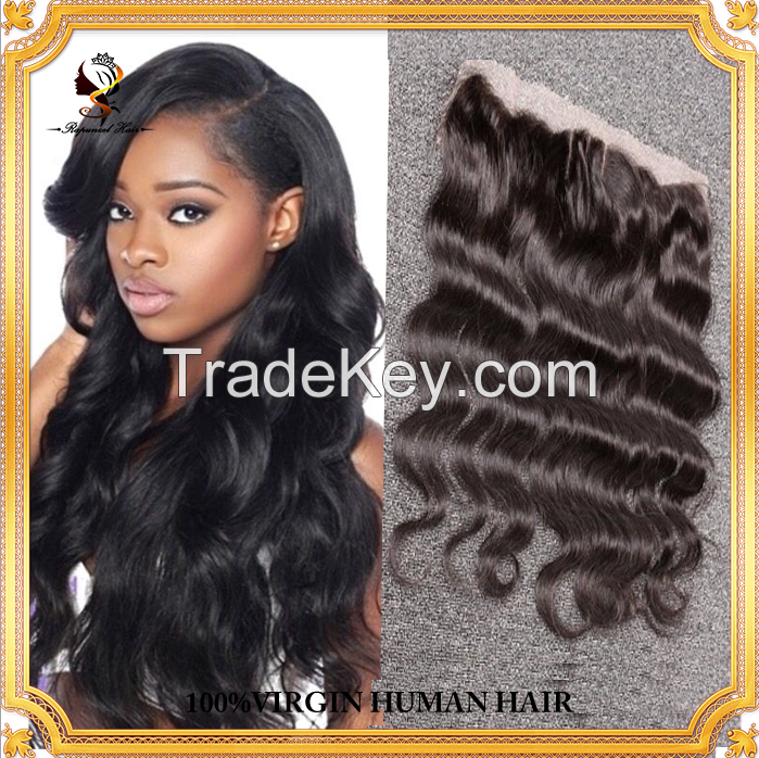 Top quality 100 brazilian hair lace frontal 13X4 ear to ear lacefrontal closure