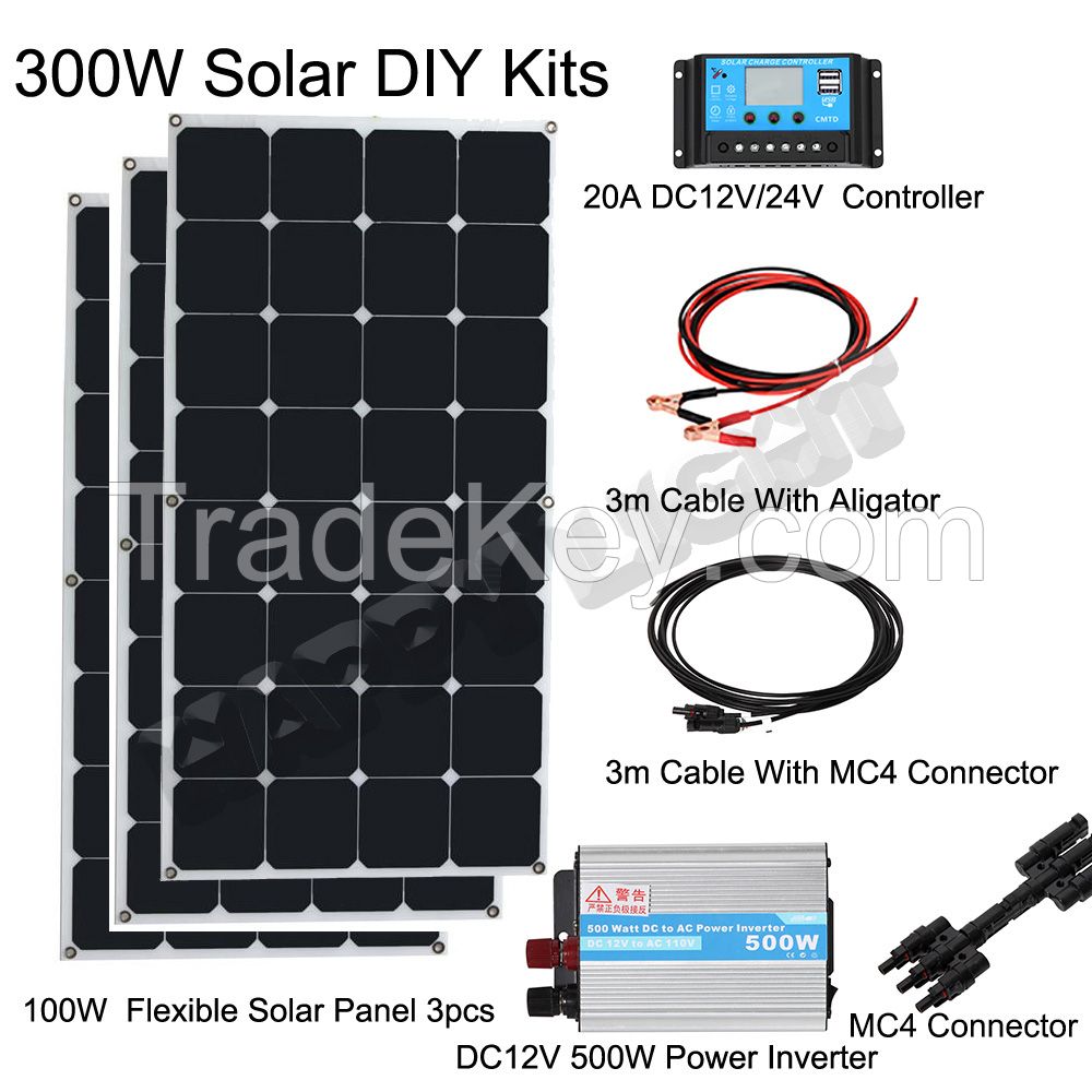 300W DIY SOLAR ENERGY SYSTEM/ SOLAR POWER SYSTEM /PV SYSTEM  FOR HOME USE ,