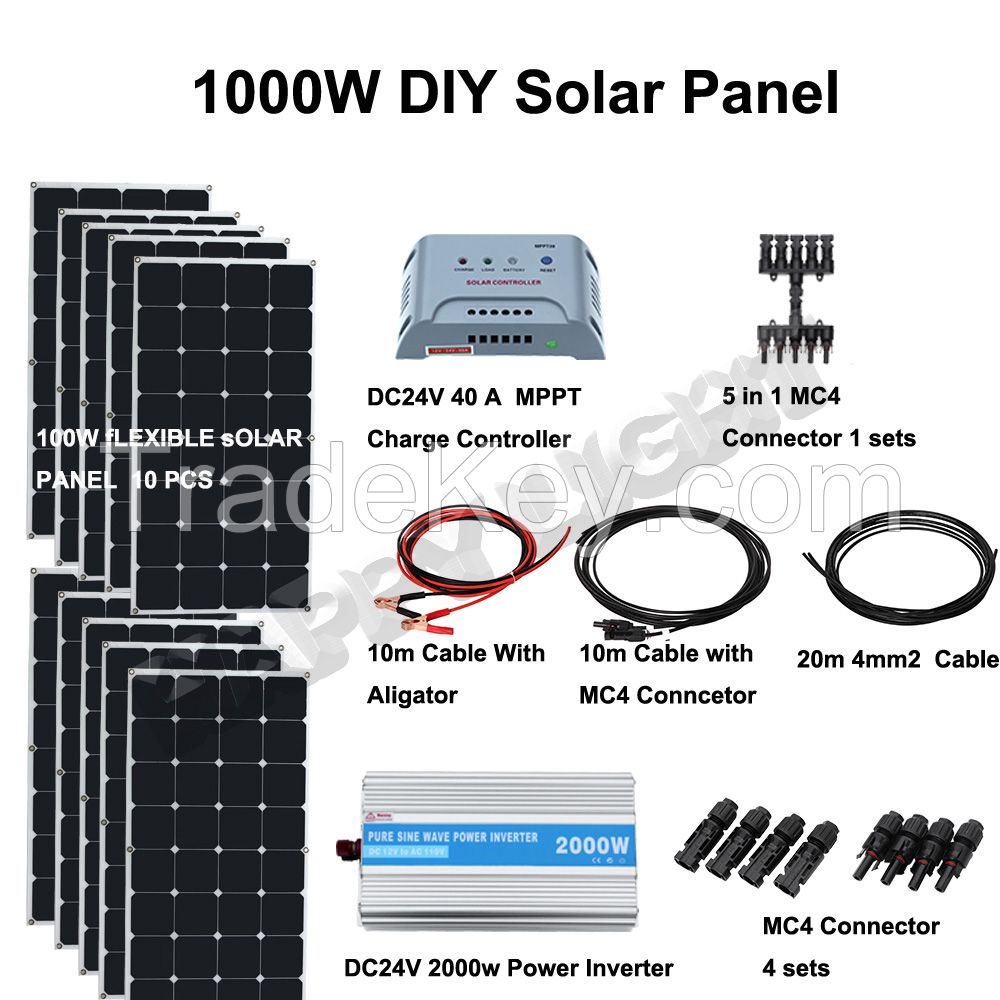 1000W DIY SOLAR ENERGY SYSTEM/ SOLAR POWER SYSTEM /PV SYSTEM  FOR HOME USE ,