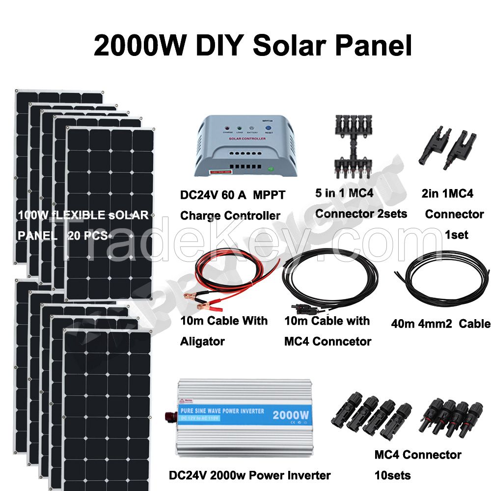 2000W DIY SOLAR ENERGY SYSTEM/ SOLAR POWER SYSTEM /PV SYSTEM  FOR HOME USE ,