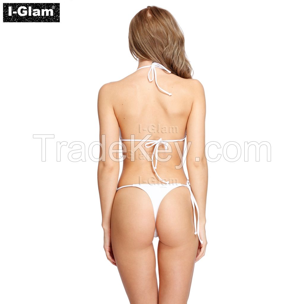 I-Glam White Sexy Women Brazilian Bikini Swimwear
