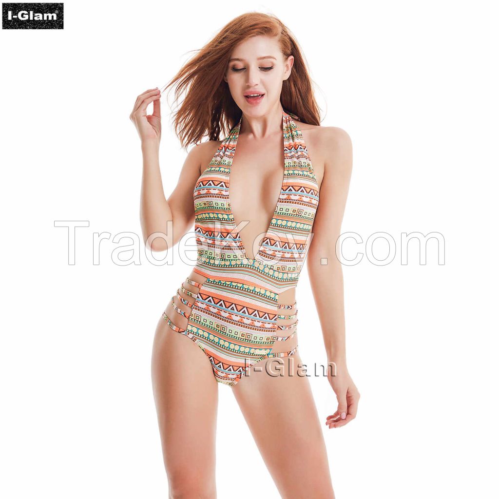 I-Glam Printed One-piece Sexy Bikini Swimwear