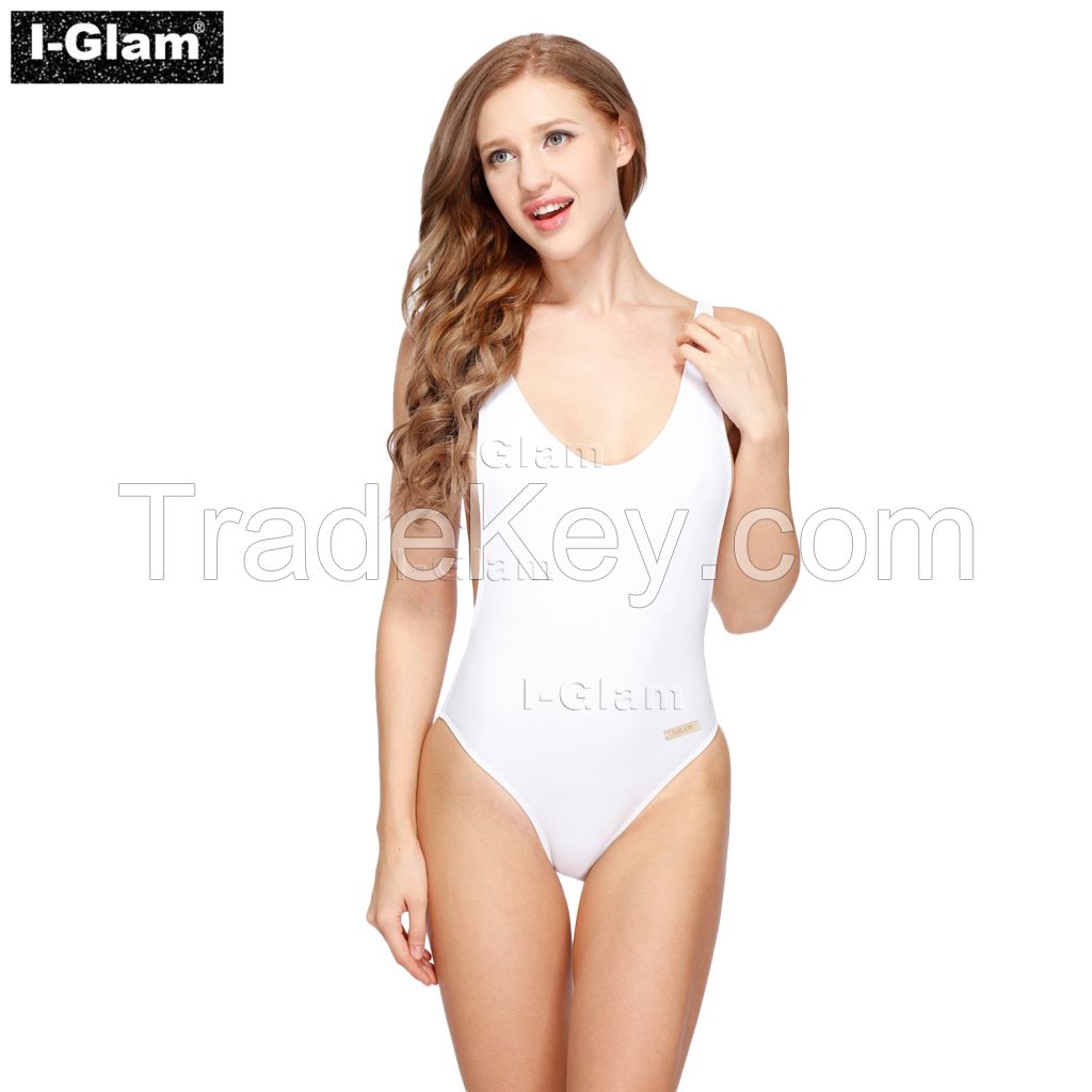 I-Glam White Sexy One-piece Bikini Swimwear