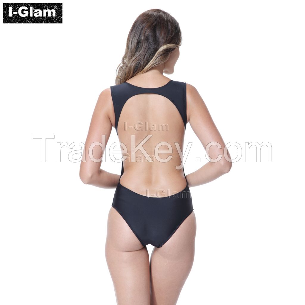 I-Glam Black Sexy One-piece Swimwear