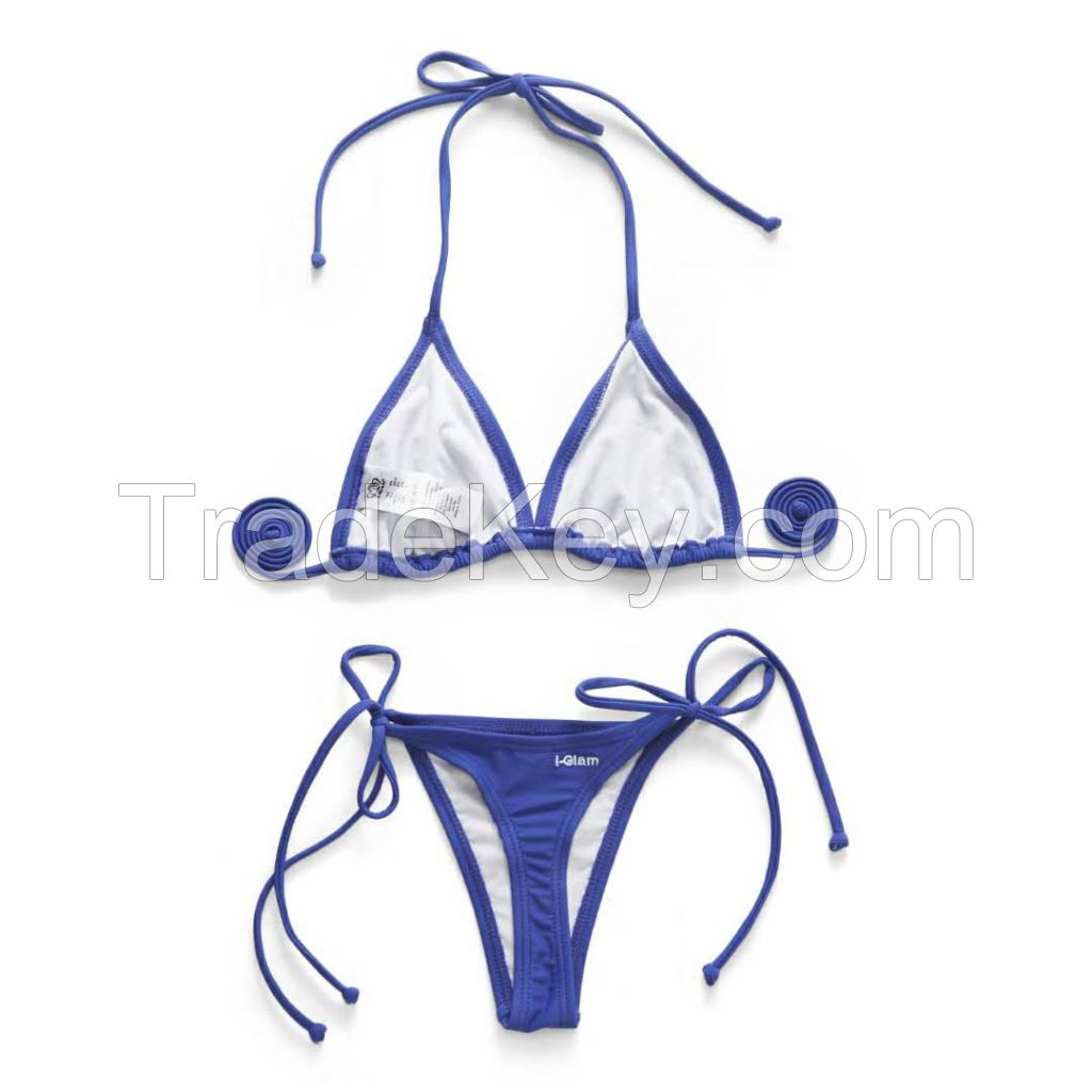 I-Glam Dark Blue Sexy Women Brazilian Bikini Swimwear