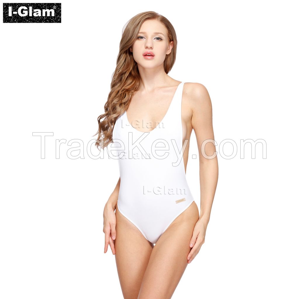 I-Glam White Sexy One-piece Bikini Swimwear