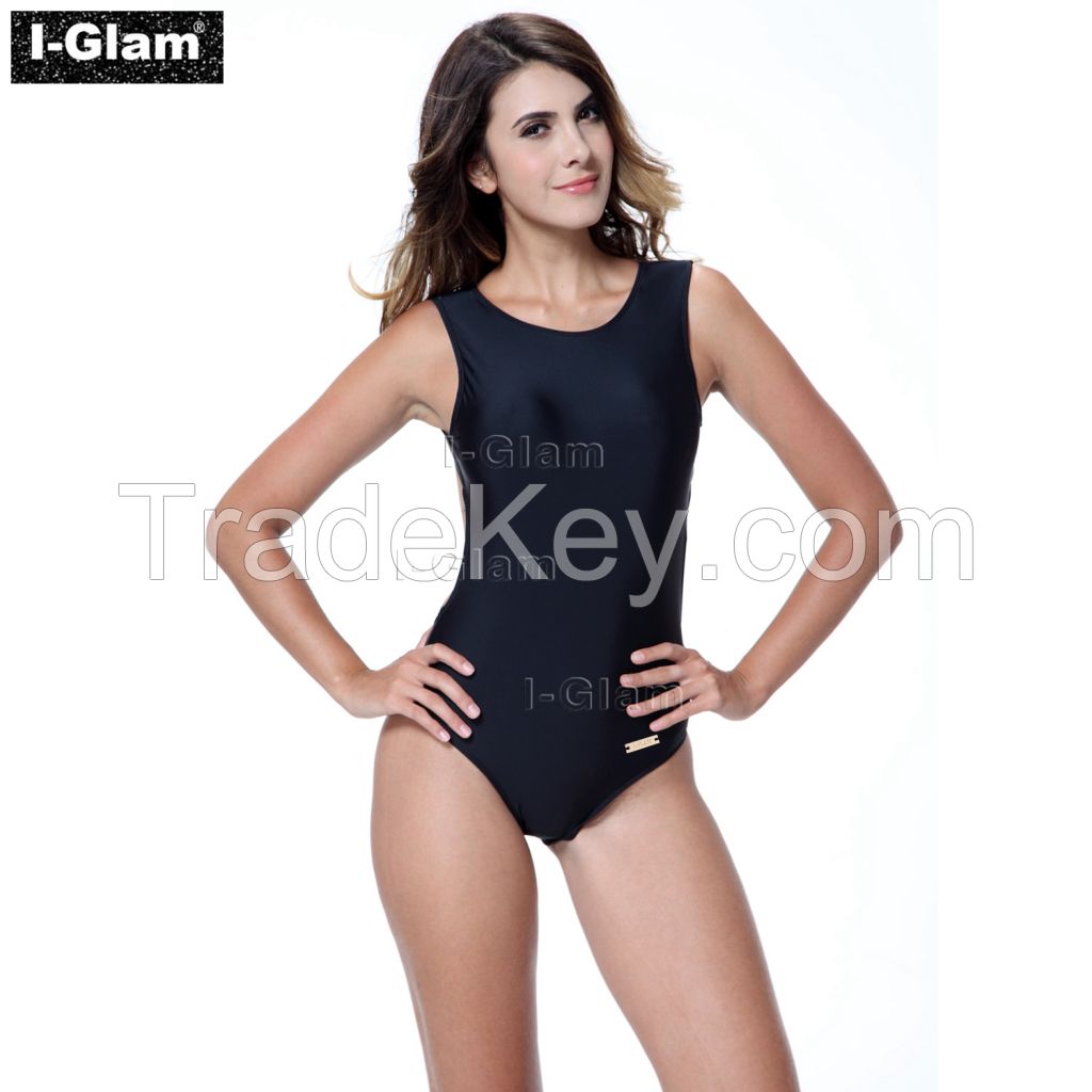 I-Glam Black Sexy One-piece Swimwear