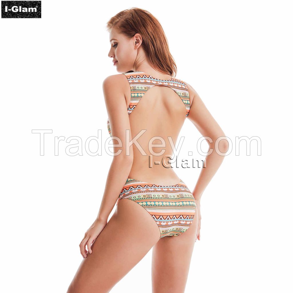 I-Glam Printed One-piece Sexy Bikini Swimwear