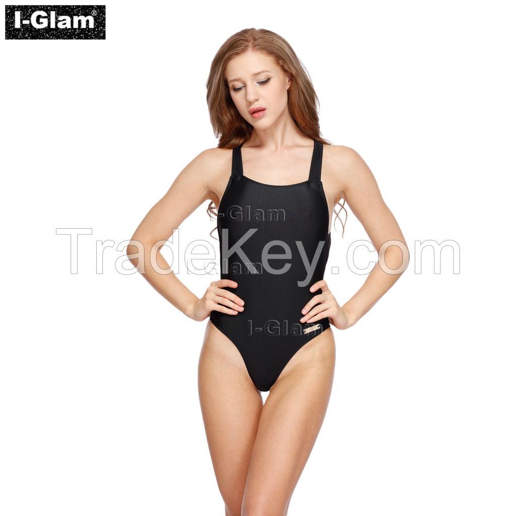 I-Glam One-piece Sexy Black Bikini Swimwear