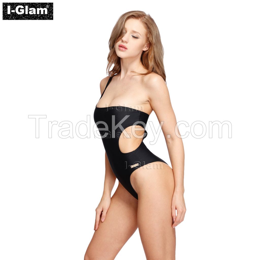 I-Glam Black One-piece Sexy Bikini Swimwear