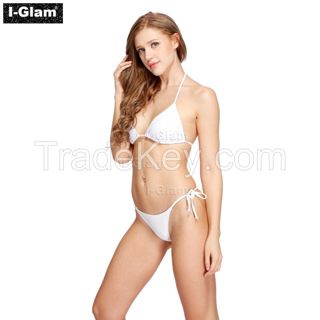 I-Glam White Sexy Women Brazilian Bikini Swimwear