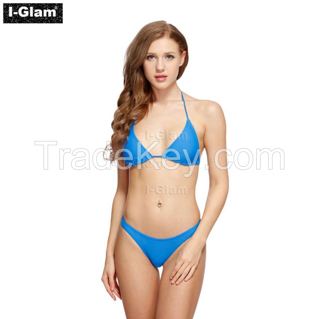 I-Glam Blue Sexy Women Brazilian Bikini Swimwear