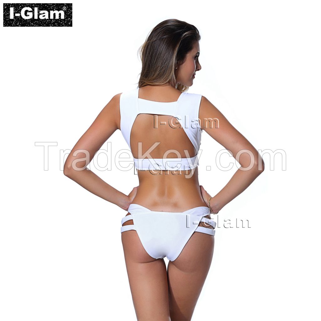 I-Glam White Sexy Two Piece Women Brazilian Bikini Swimwear