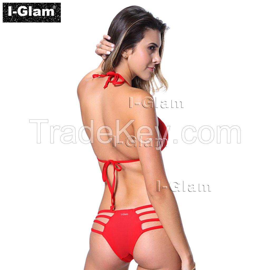 I-Glam Black Two Piece Sexy Women Brazilian Bikini Swimwear