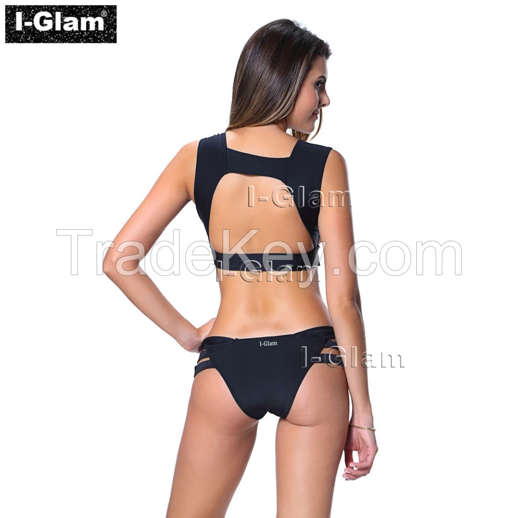 I-Glam Black Sexy Two Piece Women Brazilian Bikini Swimwear