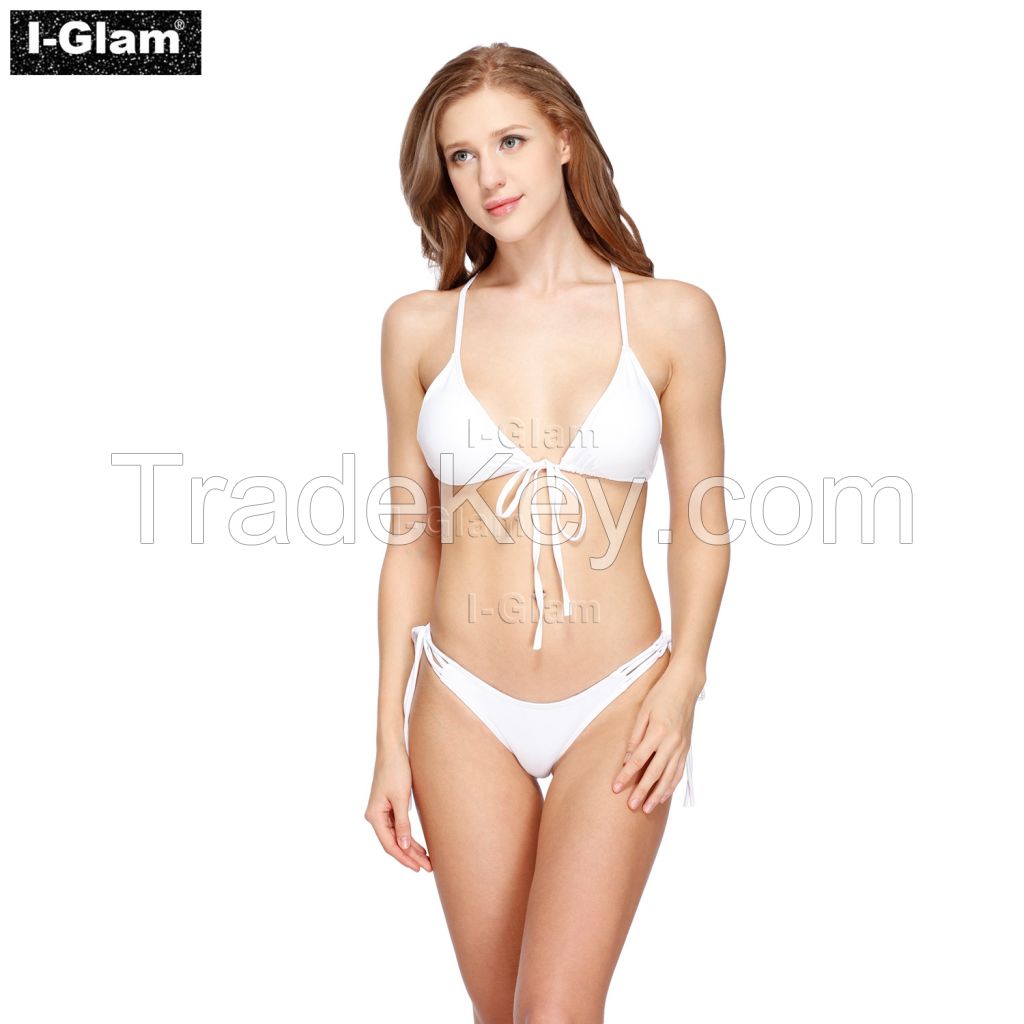 I-Glam Two Piece Sexy Women White Brazilian Bikini Swimwear