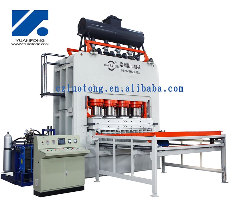 High quality melamine hot press machine for particle boards