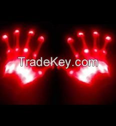 GLOWCRAZE PORTABLE READY TO LED LIGHT SKELETON HAND GLOVES